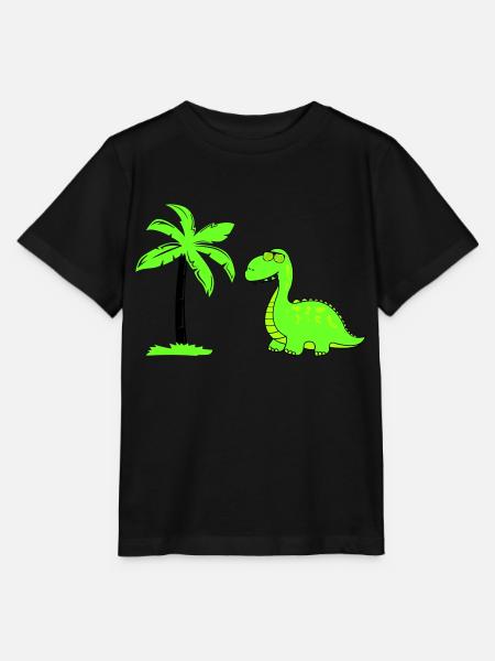 dinosaurier palme 02 - Stanley/Stella Kinder T-Shirt MINI CREATOR - Schwarz