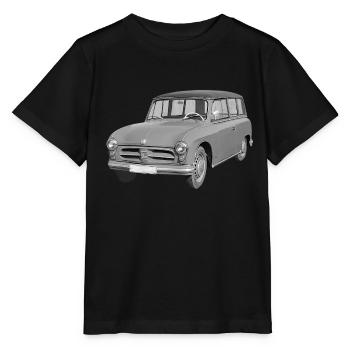 Pkw P70 Kombi Zwickau DDR Oldtimer - Stanley/Stella Kinder T-Shirt MINI CREATOR  - Schwarz - Vorne - Mikhail (115cm)
