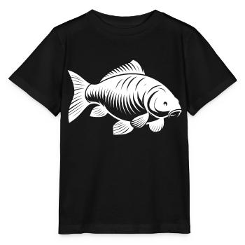 Carpe blanc transparent - T-shirt bio MINI CREATOR Stanley/Stella Enfant - noir - Devant - Mikhail (115cm)