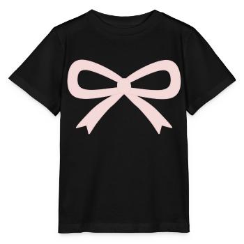 Rosa Schleife - Stanley/Stella Kinder T-Shirt MINI CREATOR  - Schwarz - Vorne - Mikhail (115cm)