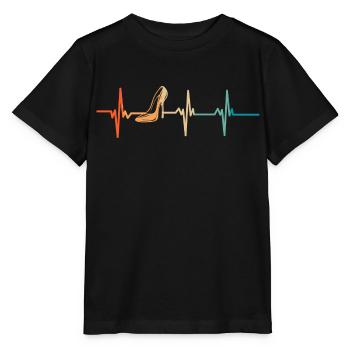 Heartbeat Schuh mit Absatz - Stanley/Stella Kinder T-Shirt MINI CREATOR  - Schwarz - Vorne - Mikhail (115cm)