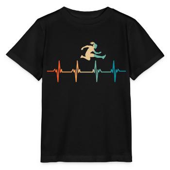 Herzschlag-Sprung - Stanley/Stella Kinder T-Shirt MINI CREATOR  - Schwarz - Vorne - Mikhail (115cm)