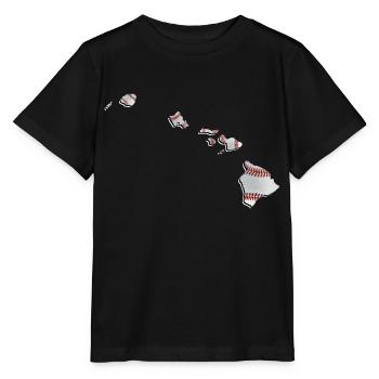Le vrai baseball sur la carte de l’État d’Hawaï - T-shirt bio MINI CREATOR Stanley/Stella Enfant - noir - Devant - Mikhail (115cm)