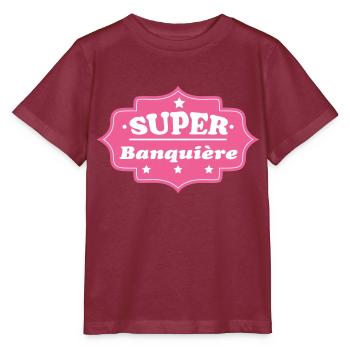 SUPER Banker - Stanley/Stella Kinder T-Shirt MINI CREATOR  - Burgunderrot - Vorne - Kain (125cm)