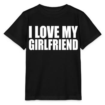 I love my girlfriend - Stanley/Stella Kinder T-Shirt MINI CREATOR  - Schwarz - Vorne - Mikhail (115cm)