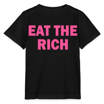 Eat the rich - T-shirt bio MINI CREATOR Stanley/Stella Enfant - noir - Devant - Mikhail (115cm)
