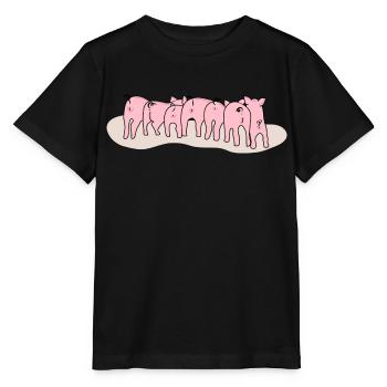 Entzückende Ferkel von hinten - Stanley/Stella Kinder T-Shirt MINI CREATOR  - Schwarz - Vorne - Mikhail (115cm)