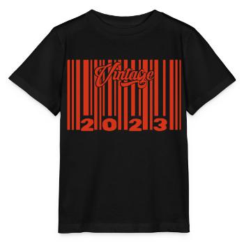 Vintage 2023 born in 2023 2 years bar code anniversair - Stanley/Stella MINI CREATOR Kids’ T-Shirt - black - Front - Mikhail (115cm)
