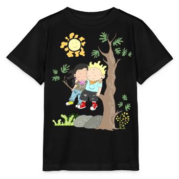 big love dear couple gift shirt - Stanley/Stella MINI CREATOR Kids’ T-Shirt - black - Front - Mikhail (115cm)