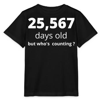 70th birthday - Stanley/Stella MINI CREATOR Kids’ T-Shirt - black - Front - Mikhail (115cm)