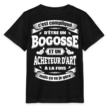BOGOSSE ET ACHETEUR D’ART - T-shirt bio MINI CREATOR Stanley/Stella Enfant - noir - Devant - Mikhail (115cm)