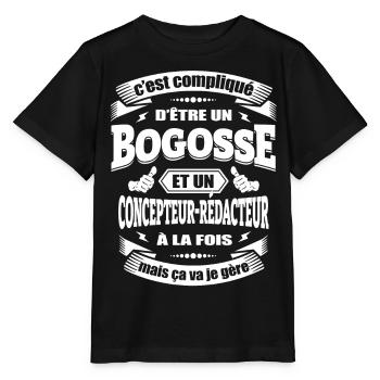 BOGOSSE ET CONCEPTEUR REDACTEUR - T-shirt bio MINI CREATOR Stanley/Stella Enfant - noir - Devant - Mikhail (115cm)