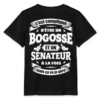 BOGOSSE ET SÉNATEUR - T-shirt bio MINI CREATOR Stanley/Stella Enfant - noir - Devant - Mikhail (115cm)