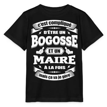 BOGOSSE ET MAIRE - T-shirt bio MINI CREATOR Stanley/Stella Enfant - noir - Devant - Mikhail (115cm)