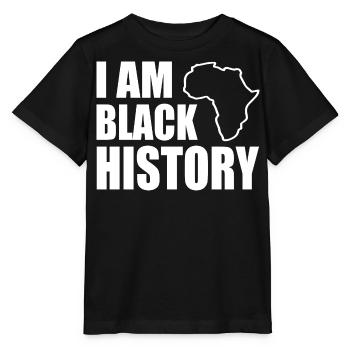 I am black histor - Stanley/Stella MINI CREATOR Kids’ T-Shirt - black - Front - Mikhail (115cm)