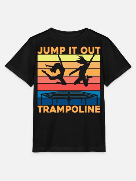 Herausspringen Trampolin - Stanley/Stella Kinder T-Shirt MINI CREATOR  - Schwarz