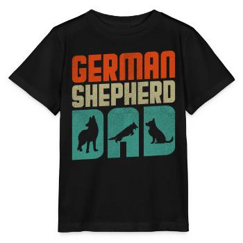 Deutscher Schäferhund - Stanley/Stella Kinder T-Shirt MINI CREATOR  - Schwarz - Vorne - Mikhail (115cm)