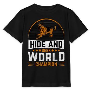 Champion du monde de cache-cache - T-shirt bio MINI CREATOR Stanley/Stella Enfant - noir - Devant - Mikhail (115cm)