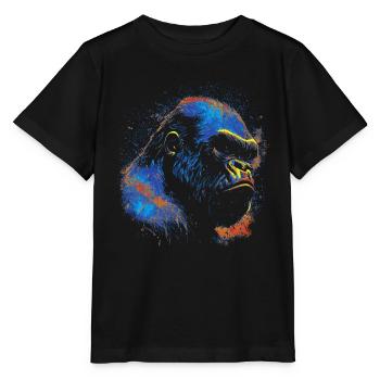 Colored Gorilla Head - Stanley/Stella MINI CREATOR Kids’ T-Shirt - black - Front - Mikhail (115cm)