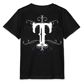 Letter T, point (t) - Stanley/Stella MINI CREATOR Kids’ T-Shirt - black - Front - Mikhail (115cm)
