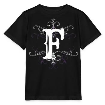 Letter F Letter F - Stanley/Stella MINI CREATOR Kids’ T-Shirt - black - Front - Mikhail (115cm)