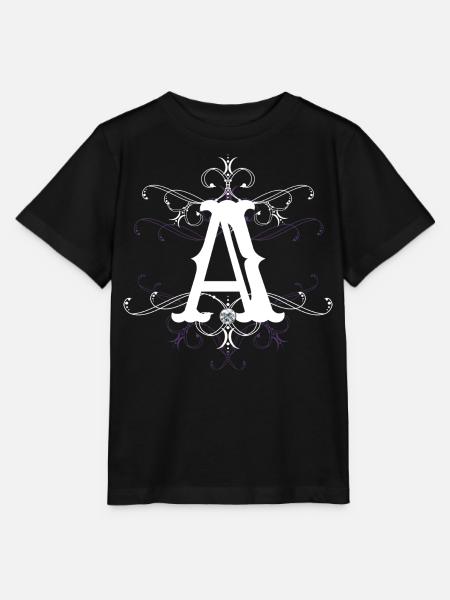 Buchstabe A Buchstabe-A - Stanley/Stella Kinder T-Shirt MINI CREATOR  - Schwarz