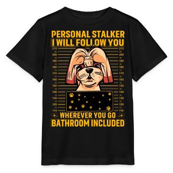 Shih Tzu Stalker - T-shirt bio MINI CREATOR Stanley/Stella Enfant - noir - Devant - Mikhail (115cm)