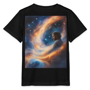 Gott transzendiert in Sternenstaub - Stanley/Stella Kinder T-Shirt MINI CREATOR  - Schwarz - Vorne - Mikhail (115cm)