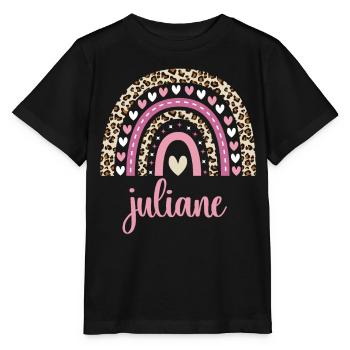 Juliane Regenbogen Name Geburtstag Juliane - Stanley/Stella Kinder T-Shirt MINI CREATOR  - Schwarz - Vorne - Mikhail (115cm)
