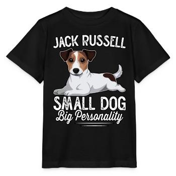 Jack Russell petit chien grande personnalité - T-shirt bio MINI CREATOR Stanley/Stella Enfant - noir - Devant - Mikhail (115cm)