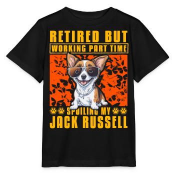 Retraité mais travaillant à temps partiel Jack Russell - T-shirt bio MINI CREATOR Stanley/Stella Enfant - noir - Devant - Mikhail (115cm)