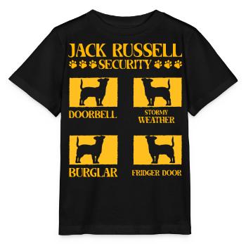 Sécurité Jack Russell - T-shirt bio MINI CREATOR Stanley/Stella Enfant - noir - Devant - Mikhail (115cm)