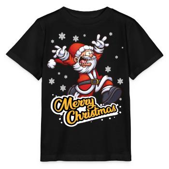 Noël Saint-Nicolas Joyeux Noël - T-shirt bio MINI CREATOR Stanley/Stella Enfant - noir - Devant - Mikhail (115cm)