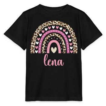 Lena Regenbogen Name Geburtstag Lena - Stanley/Stella Kinder T-Shirt MINI CREATOR  - Schwarz - Vorne - Mikhail (115cm)
