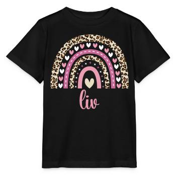 Liv Regenbogen Name Geburtstag Liv - Stanley/Stella Kinder T-Shirt MINI CREATOR  - Schwarz - Vorne - Mikhail (115cm)