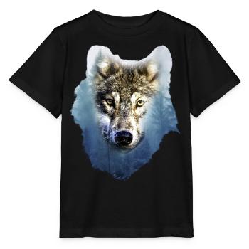 Wolf - Stanley/Stella Kinder T-Shirt MINI CREATOR  - Schwarz - Vorne - Mikhail (115cm)
