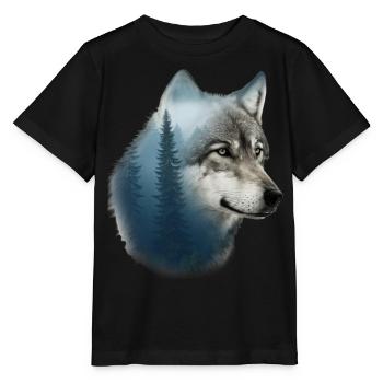Wolf - Stanley/Stella Kinder T-Shirt MINI CREATOR  - Schwarz - Vorne - Mikhail (115cm)