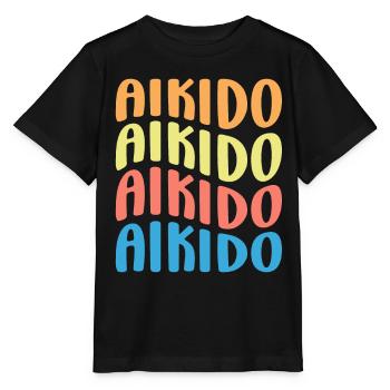 Aïkido - T-shirt bio MINI CREATOR Stanley/Stella Enfant - noir - Devant - Mikhail (115cm)