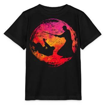 Aikido - Stanley/Stella Kinder T-Shirt MINI CREATOR  - Schwarz - Vorne - Mikhail (115cm)