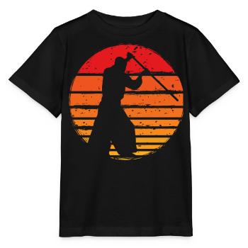Aïkido - T-shirt bio MINI CREATOR Stanley/Stella Enfant - noir - Devant - Mikhail (115cm)