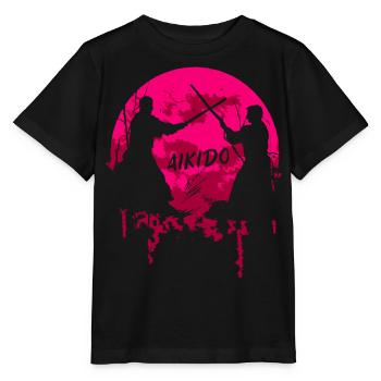 Aïkido - T-shirt bio MINI CREATOR Stanley/Stella Enfant - noir - Devant - Mikhail (115cm)