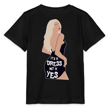 Es ist ein Kleid, kein Ja - Stanley/Stella Kinder T-Shirt MINI CREATOR  - Schwarz - Vorne - Mikhail (115cm)