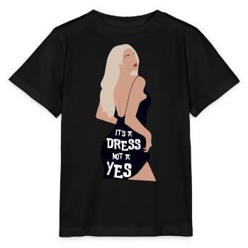 Es ist ein Kleid, kein Ja - Stanley/Stella Kinder T-Shirt MINI CREATOR  - Schwarz - Vorne - Mikhail (115cm)