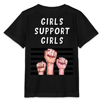 Mädchen unterstützen Mädchen - Stanley/Stella Kinder T-Shirt MINI CREATOR  - Schwarz - Vorne - Mikhail (115cm)