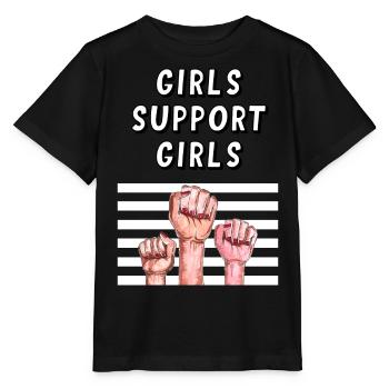 Mädchen unterstützen Mädchen - Stanley/Stella Kinder T-Shirt MINI CREATOR  - Schwarz - Vorne - Mikhail (115cm)