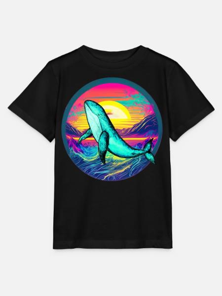 Blauwal - Stanley/Stella Kinder T-Shirt MINI CREATOR - Schwarz