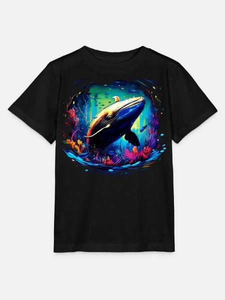 Blauwal - Stanley/Stella Kinder T-Shirt MINI CREATOR  - Schwarz