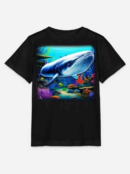 Blauwal - Stanley/Stella Kinder T-Shirt MINI CREATOR  - Schwarz