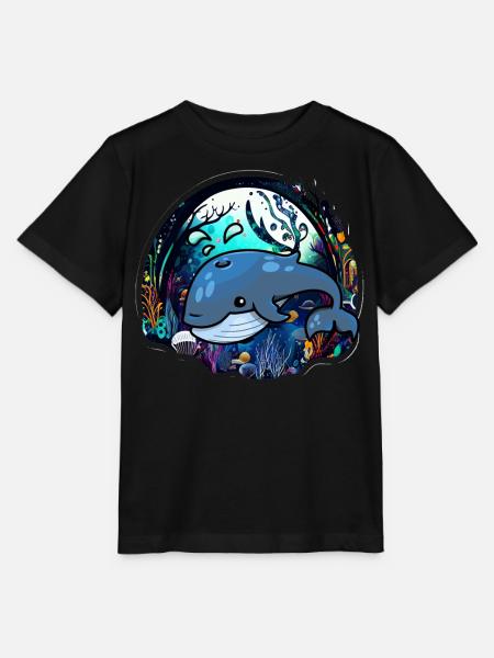 Blauwal - Stanley/Stella Kinder T-Shirt MINI CREATOR - Schwarz