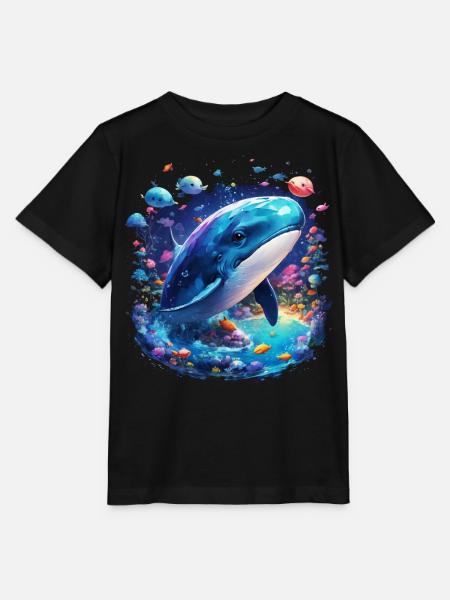Blauwal - Stanley/Stella Kinder T-Shirt MINI CREATOR  - Schwarz
